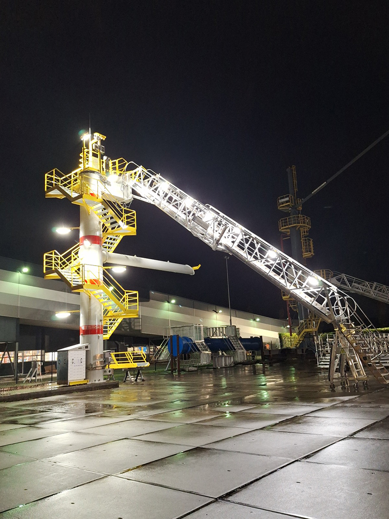 Marine jetty lighting in harsh salt spray environment