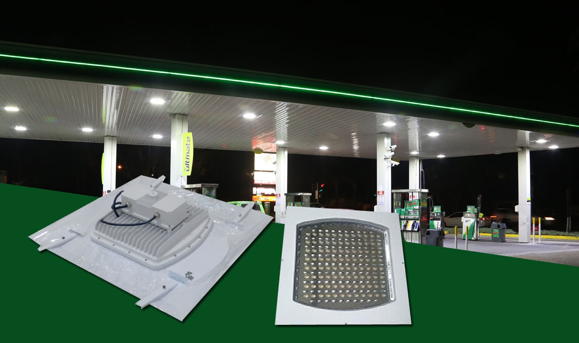 100W Explosion Proof LED Canopy Lights - Gas Station