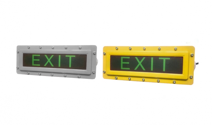 Explosion Proof LED Exit Sign - Class 1 Div 2 - 90 min Emergency Backup - Wall Mount