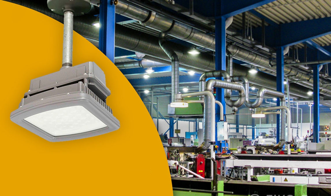 80W Explosion Proof LED Floodlight - Ceiling Mounting